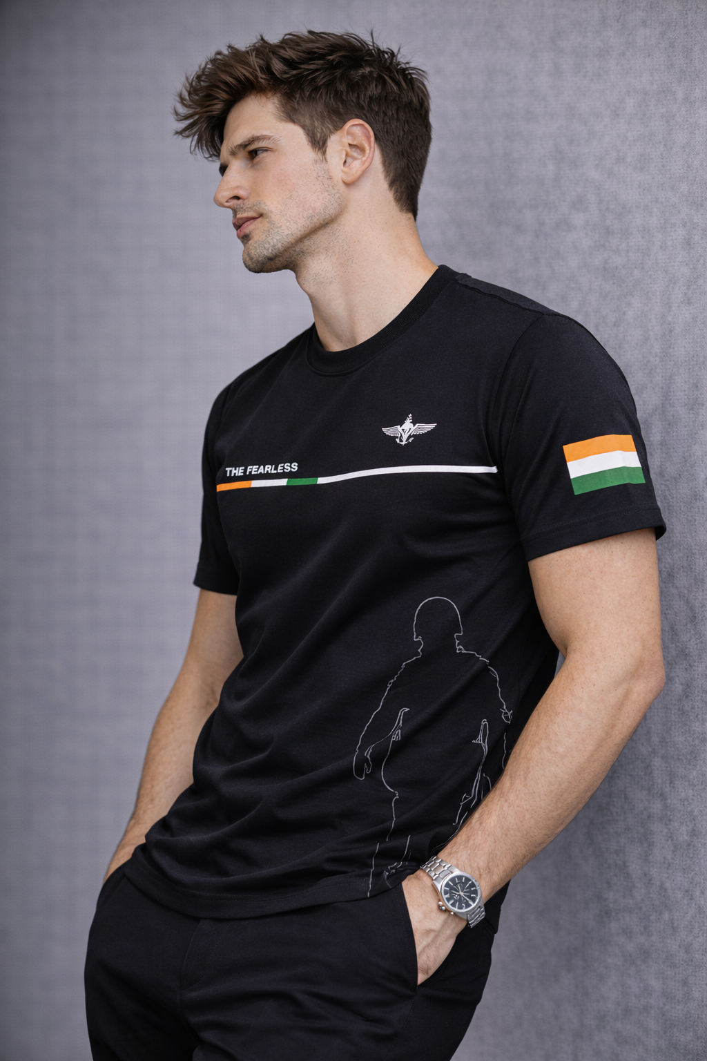 The Fearless Military-Inspired Graphic T-Shirt