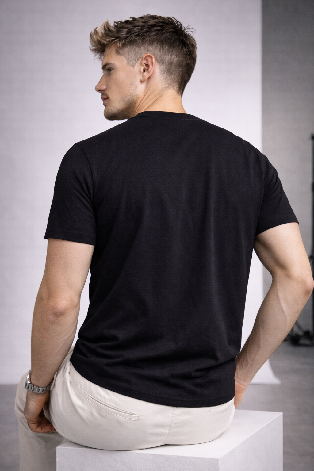 Never Give Up Graphic Premium Cotton T-Shirt