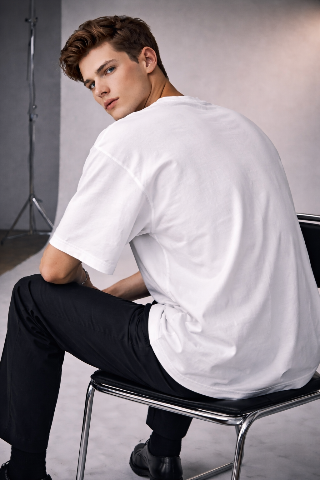 Eternity Rose Oversized White T-Shirt - White