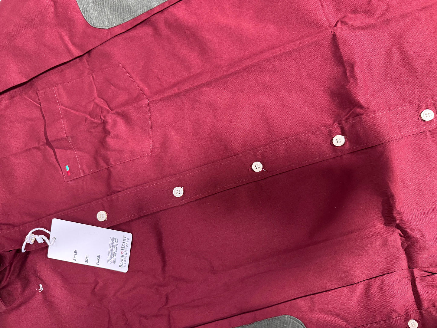 Premium Oxford Elbow Patch Shirt – Maroon