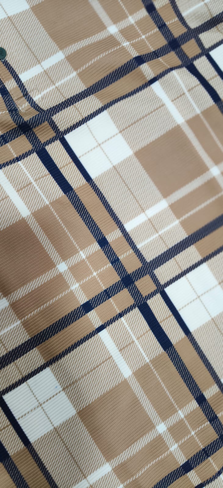 Premium Checked Polo T-Shirt Warm Beige