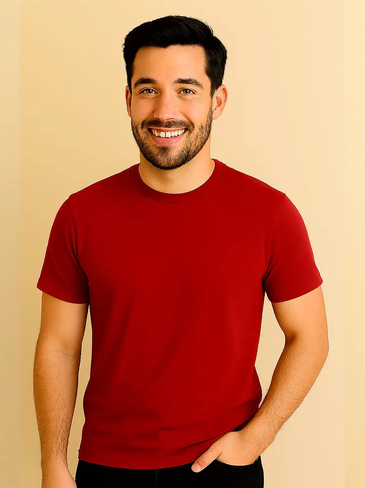 Never Give Up Round Neck T-shirts