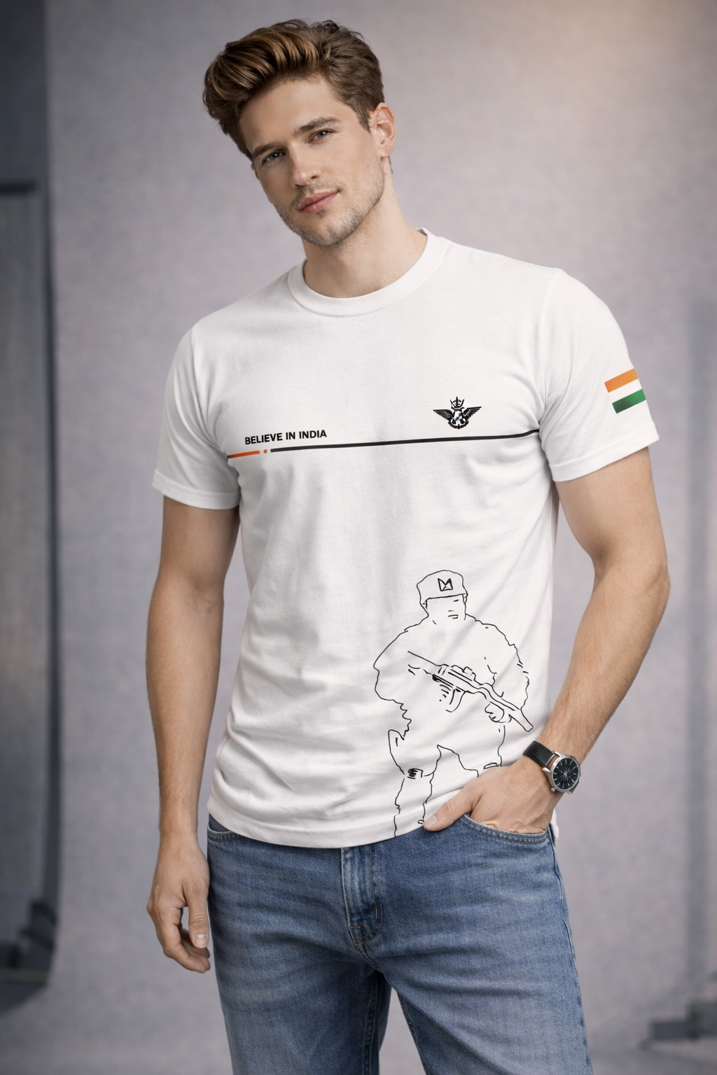 Believe in India Graphic Premium Cotton T-Shirt