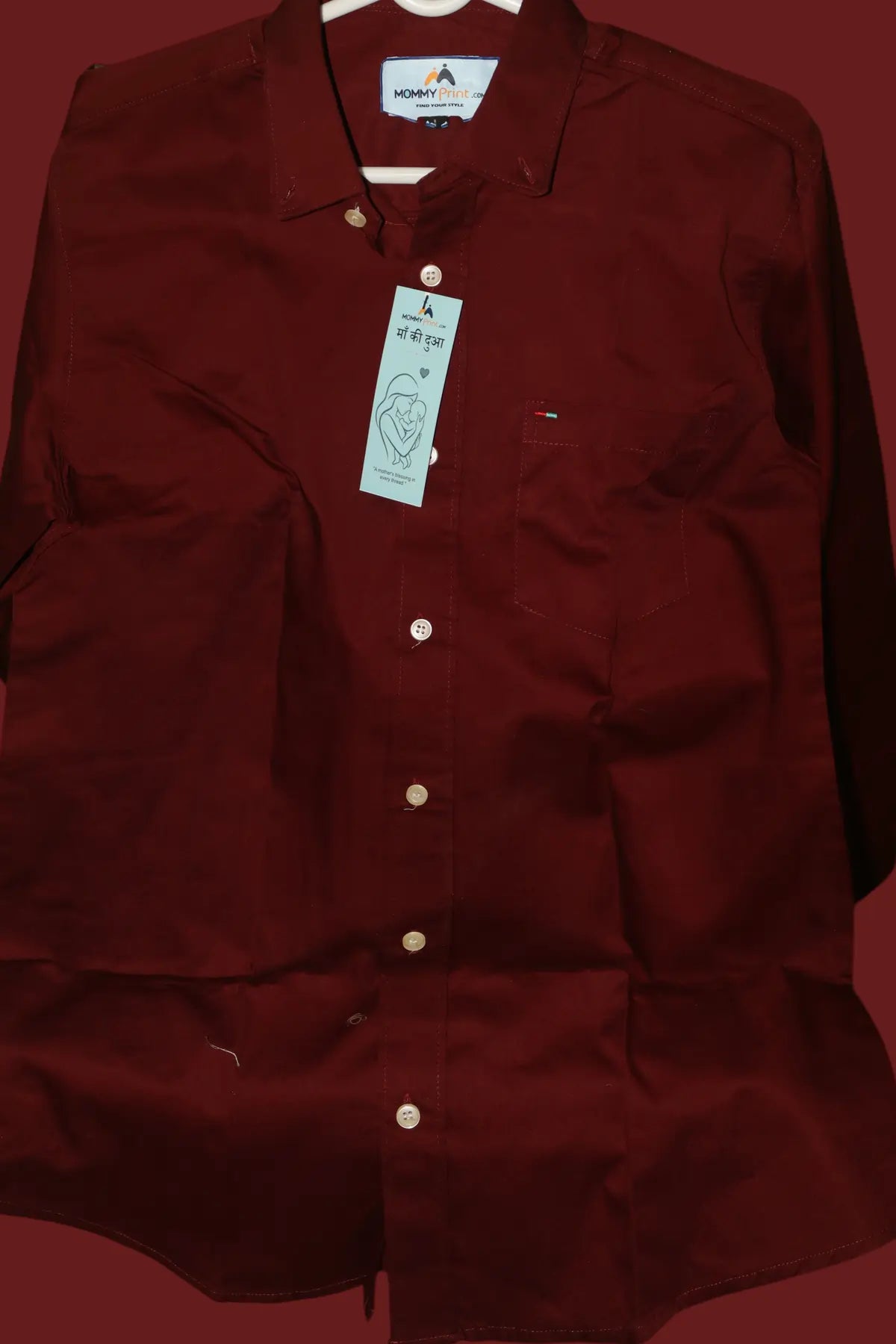 Premium Oxford Elbow Patch Shirt â€“ Maroon
