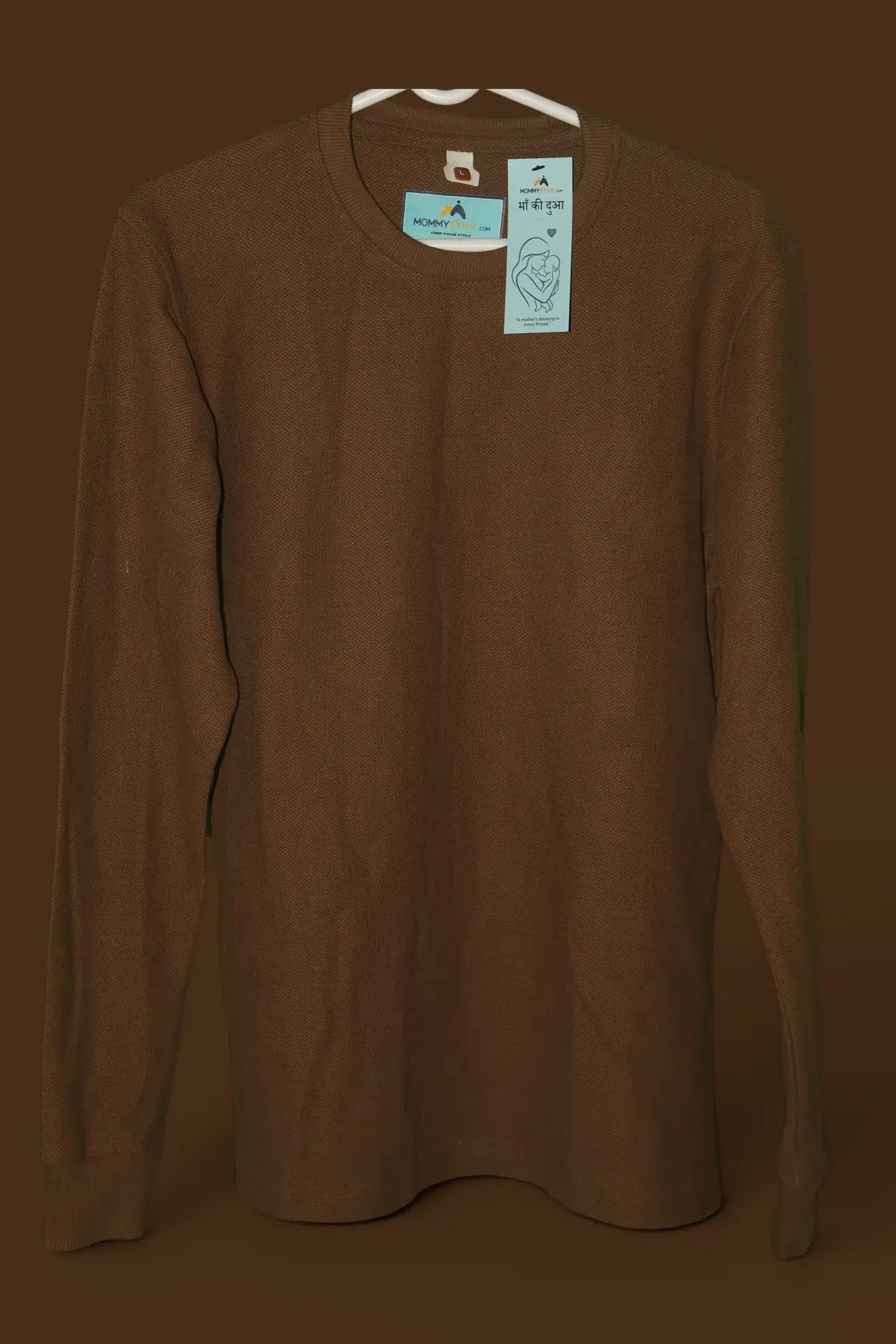 Menâ€™s Cotton Popcorn Lycra Full Sleeves Tee