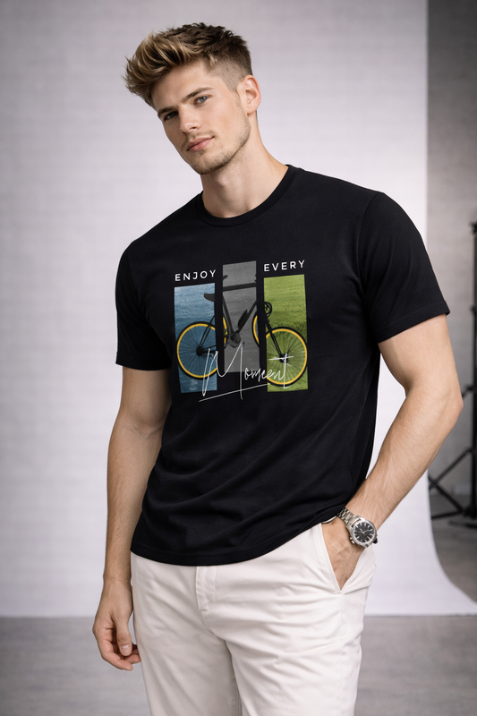 Enjoy Every Moment Graphic Premium Cotton T-Shirt