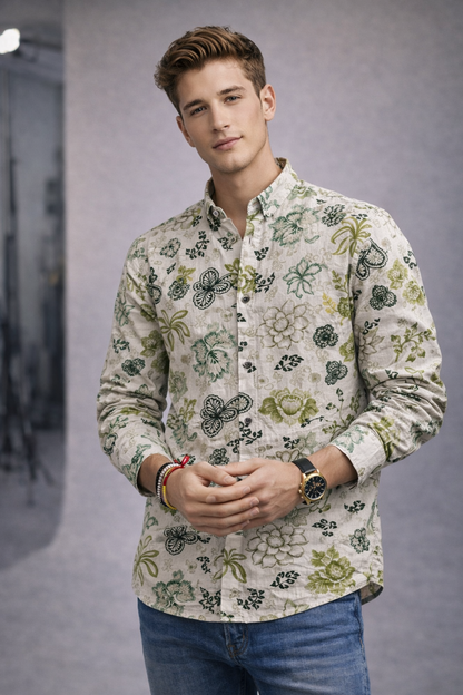 Botanical Print Shirt