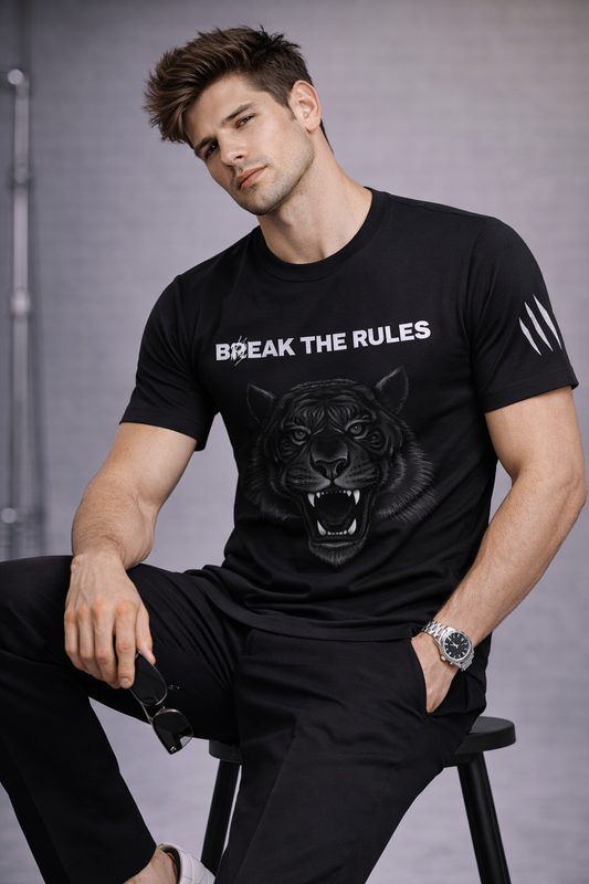 Break The Rules Tiger Graphic T-Shirt