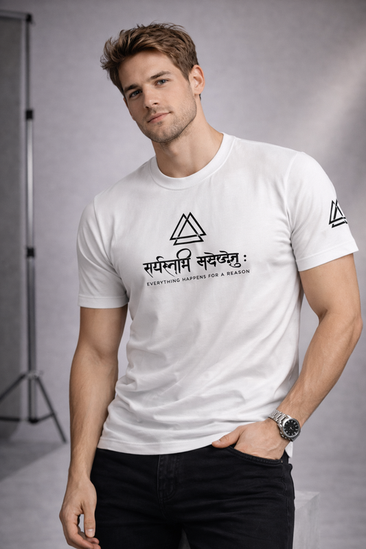 Sanskrit Quote Graphic Premium Cotton T-Shirt