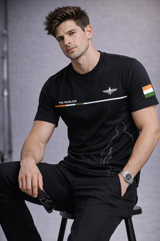 The Fearless Military-Inspired Graphic T-Shirt
