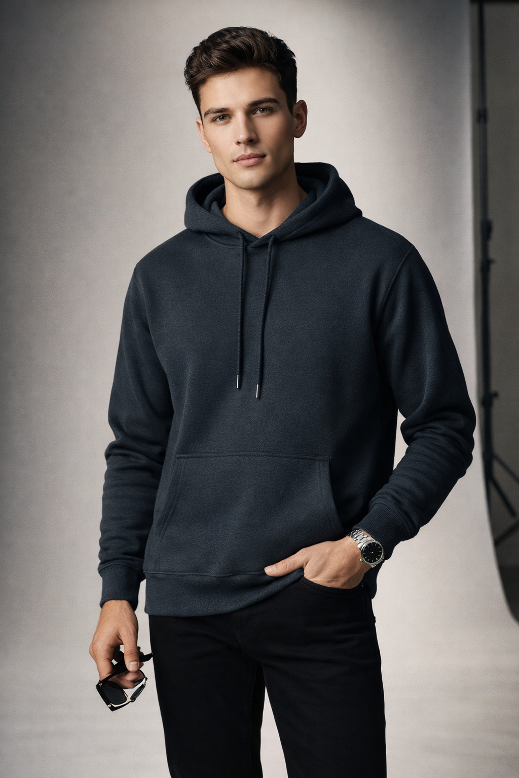 Urban Core Solid Hoodie Sweatshirt