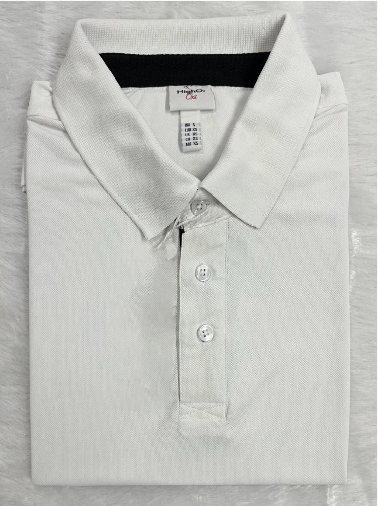 White Polo T-shirt (Higho2 Premium T-shirts)