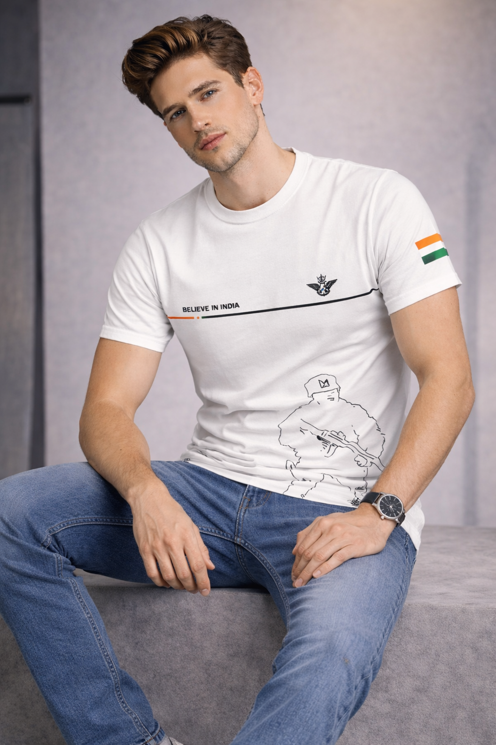 Believe in India Graphic Premium Cotton T-Shirt