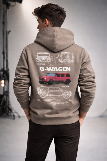 Men’s Urban Graphic Hoodie – Olive Green