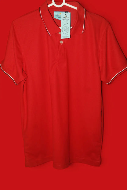 Red Polo T-shirt (Cooltex Tipping)