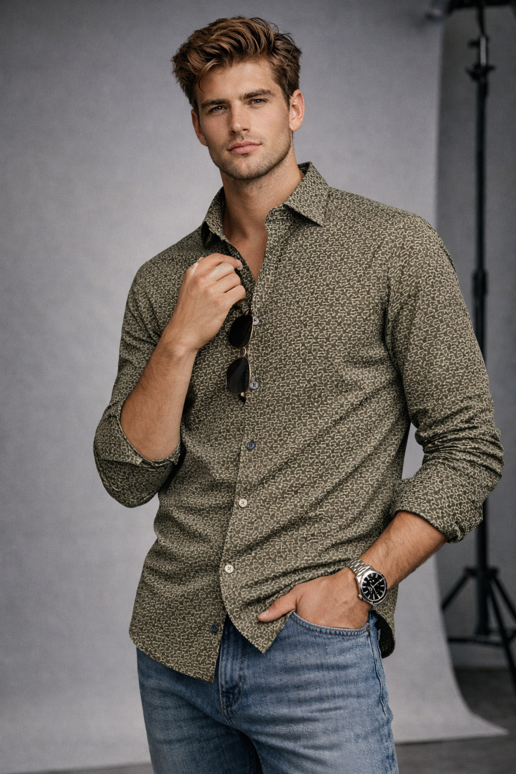 The Urban Geo-Pattern Smart Shirt