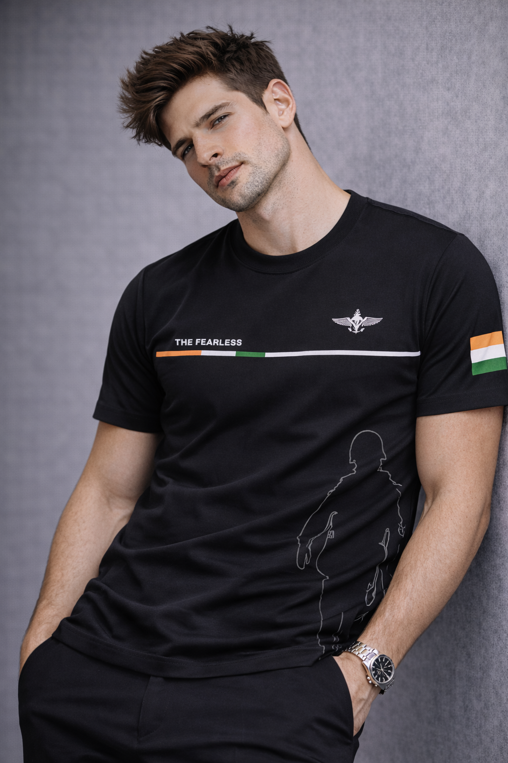 The Fearless Military-Inspired Graphic T-Shirt