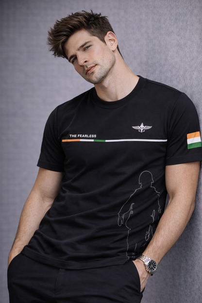 The Fearless Military-Inspired Graphic T-Shirt