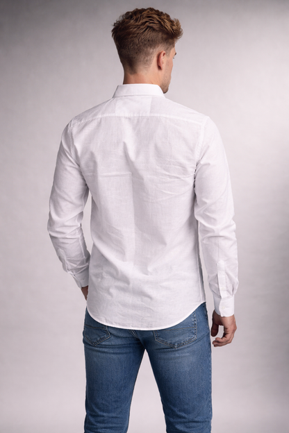 Premium Linen Shirt â€“ Classic White