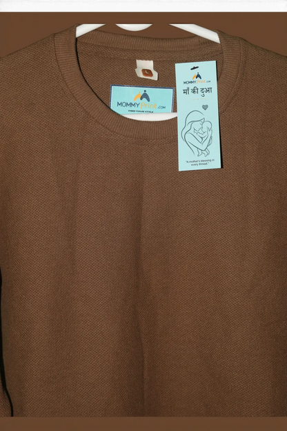 Menâ€™s Cotton Popcorn Lycra Full Sleeves Tee