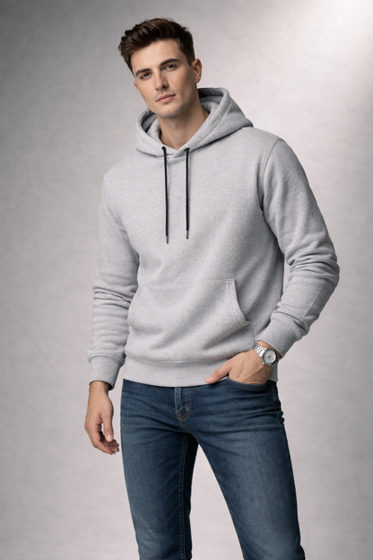 Plain Light Grey Hoodies