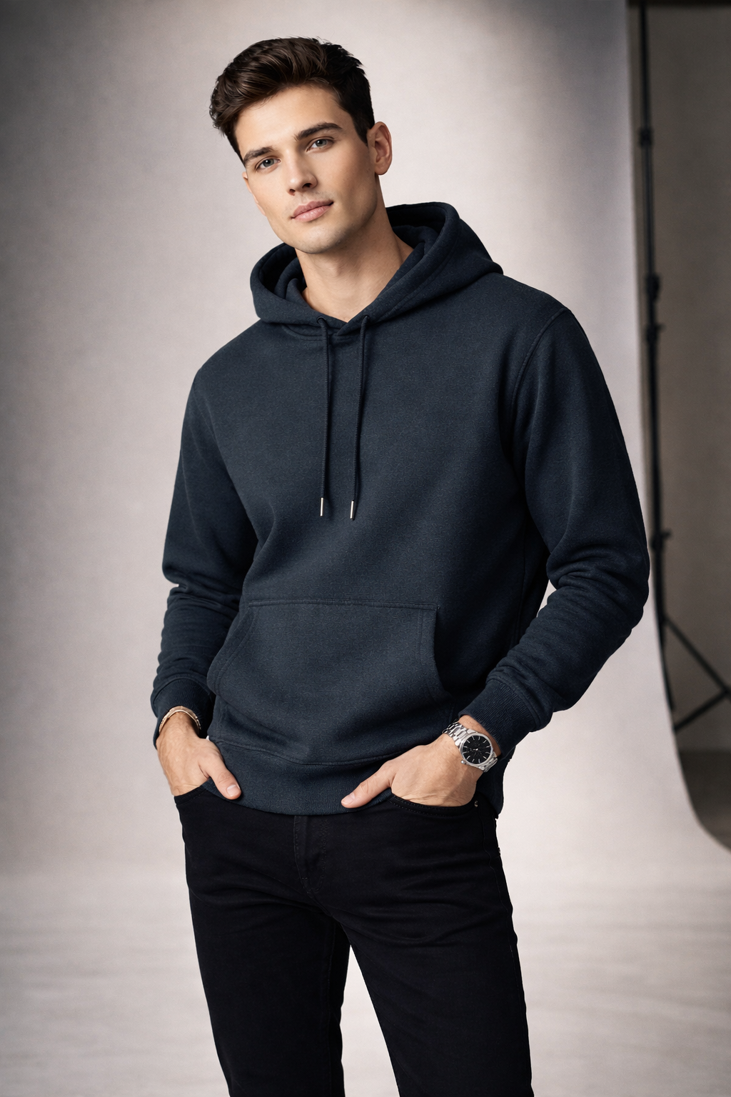 Urban Core Solid Hoodie Sweatshirt