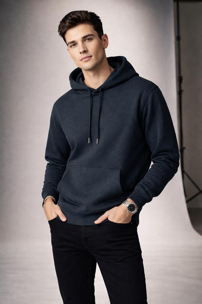 Urban Core Solid Hoodie Sweatshirt