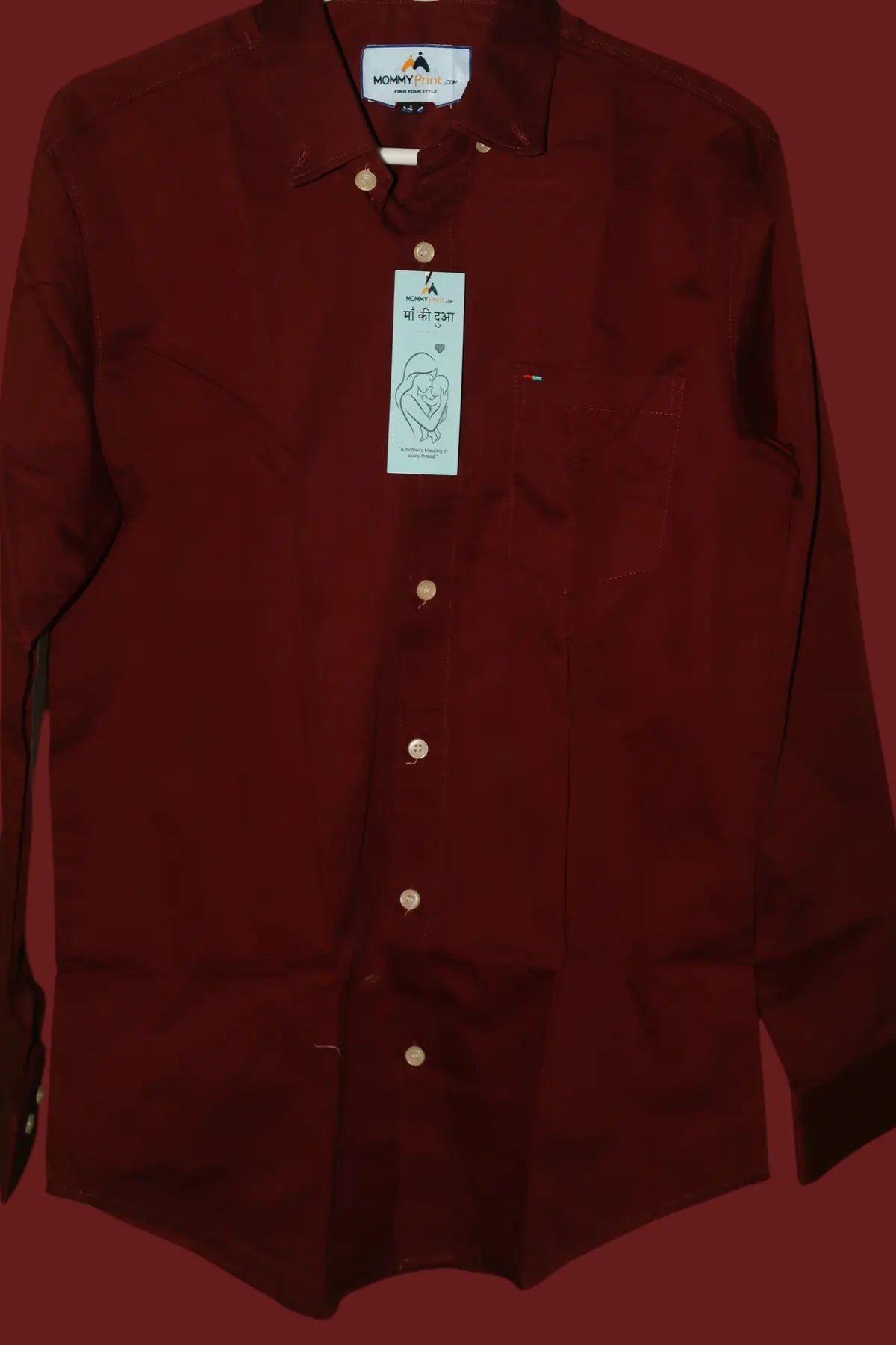 Premium Oxford Elbow Patch Shirt â€“ Maroon