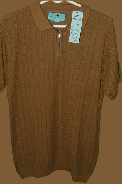 Zip Polo T -Shirt