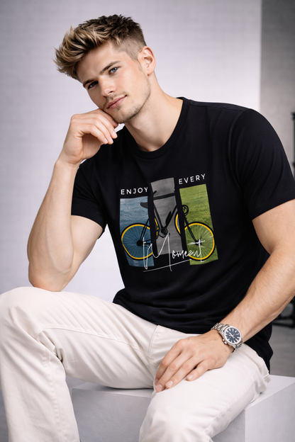 Enjoy Every Moment Graphic Premium Cotton T-Shirt