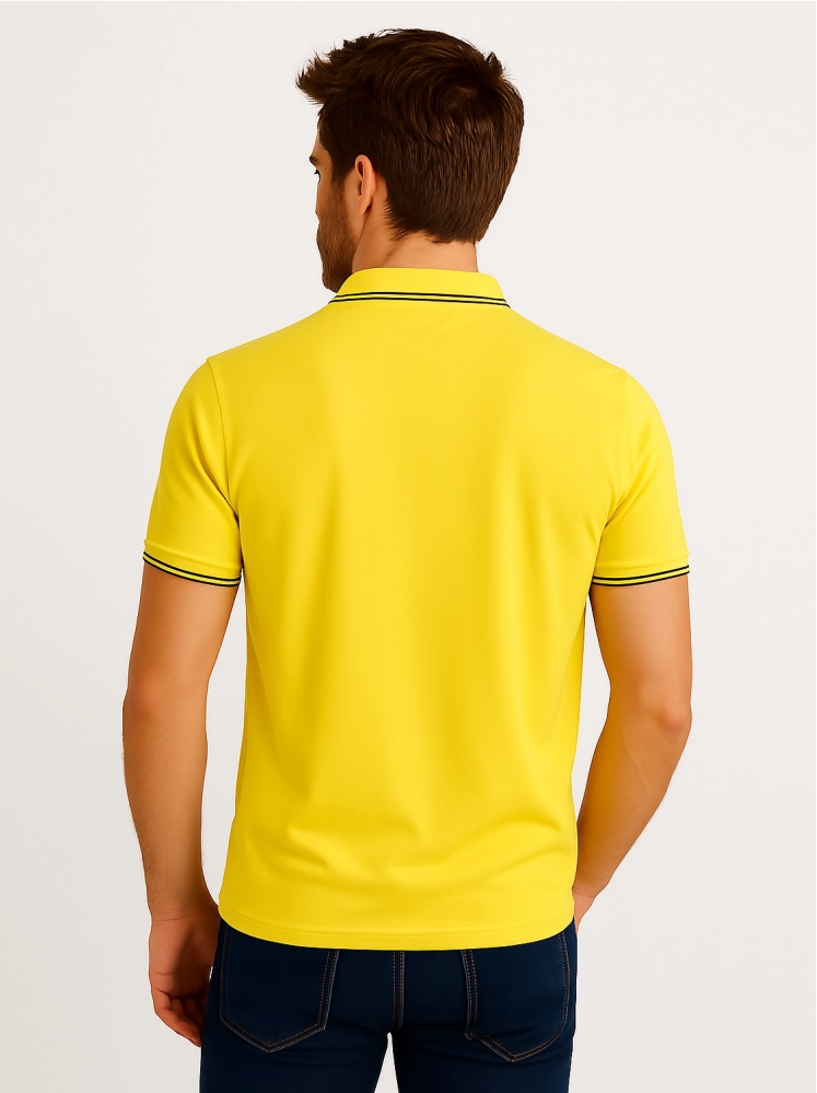 Yellow Polo T-shirts (Cooltex Tipping)
