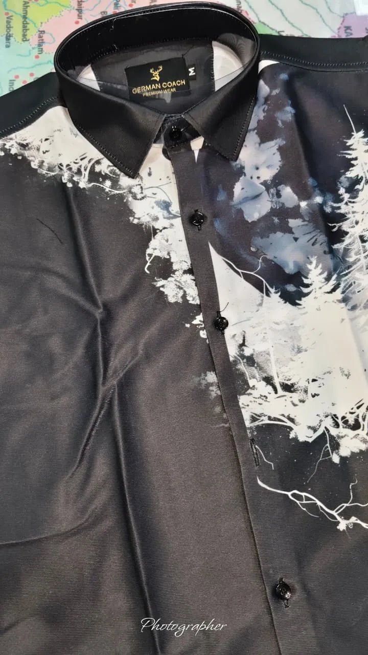 Modern Black & White Graphic Shirt