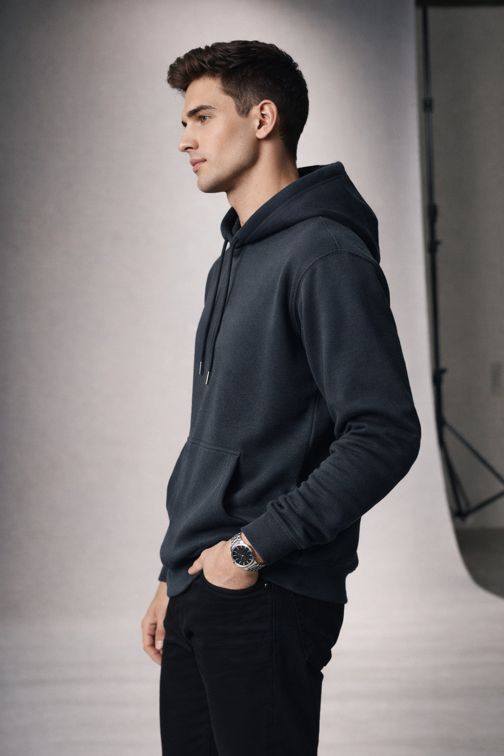 Urban Core Solid Hoodie Sweatshirt