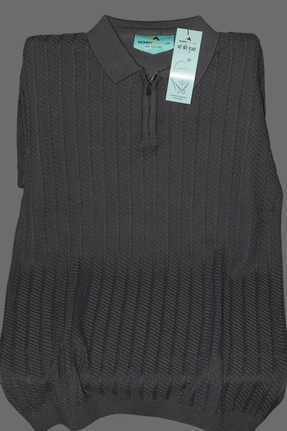 Ashford Textured Zip Polo