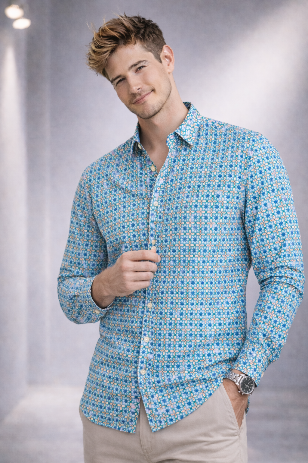 Small-scale Floral Shirt