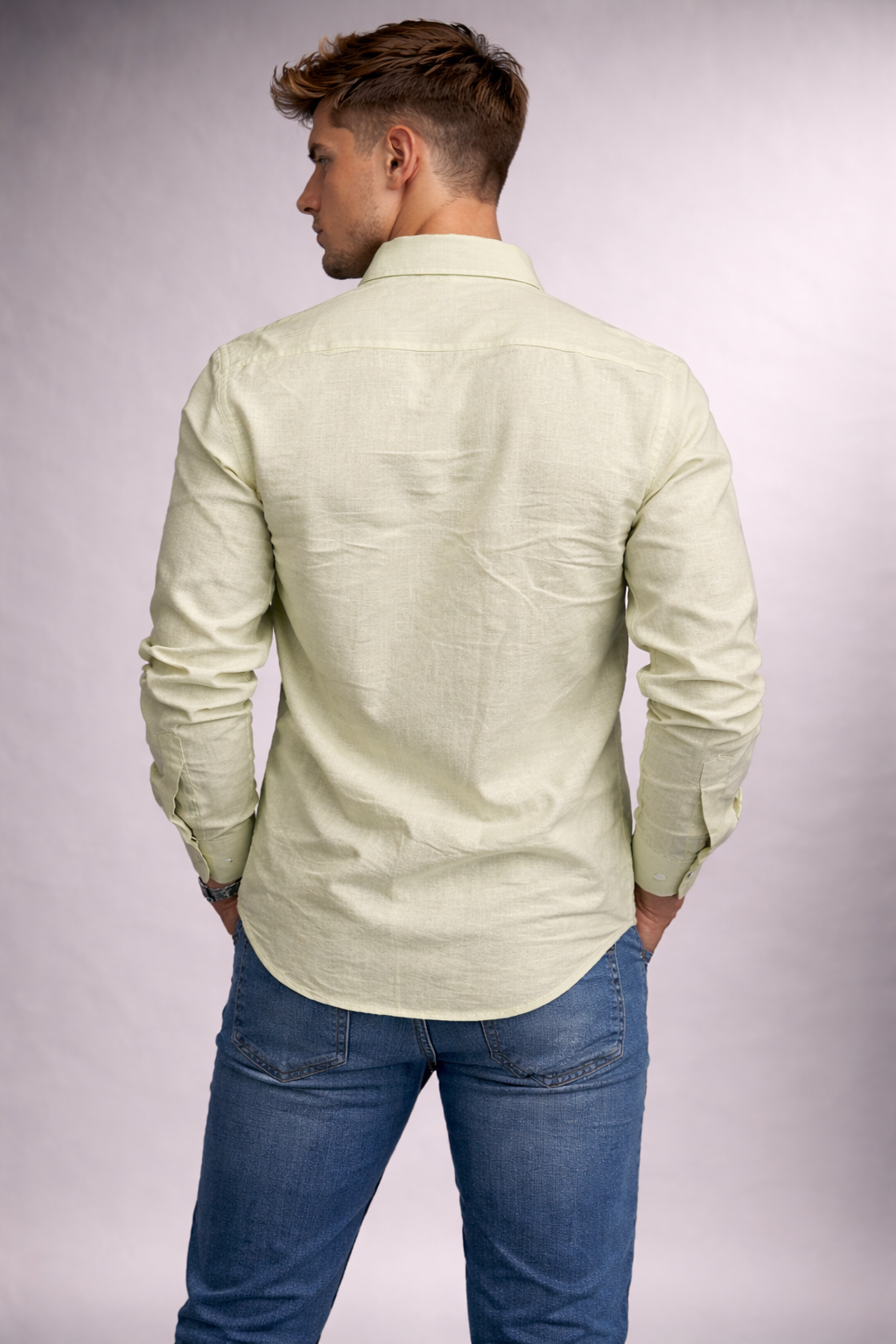 Premium Linen Shirt â€“ Soft Pastel Green
