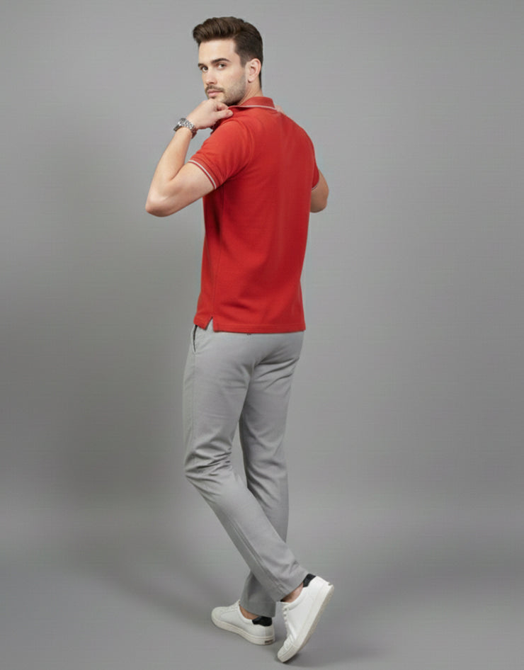 Red Polo T-shirt (Cooltex Tipping)