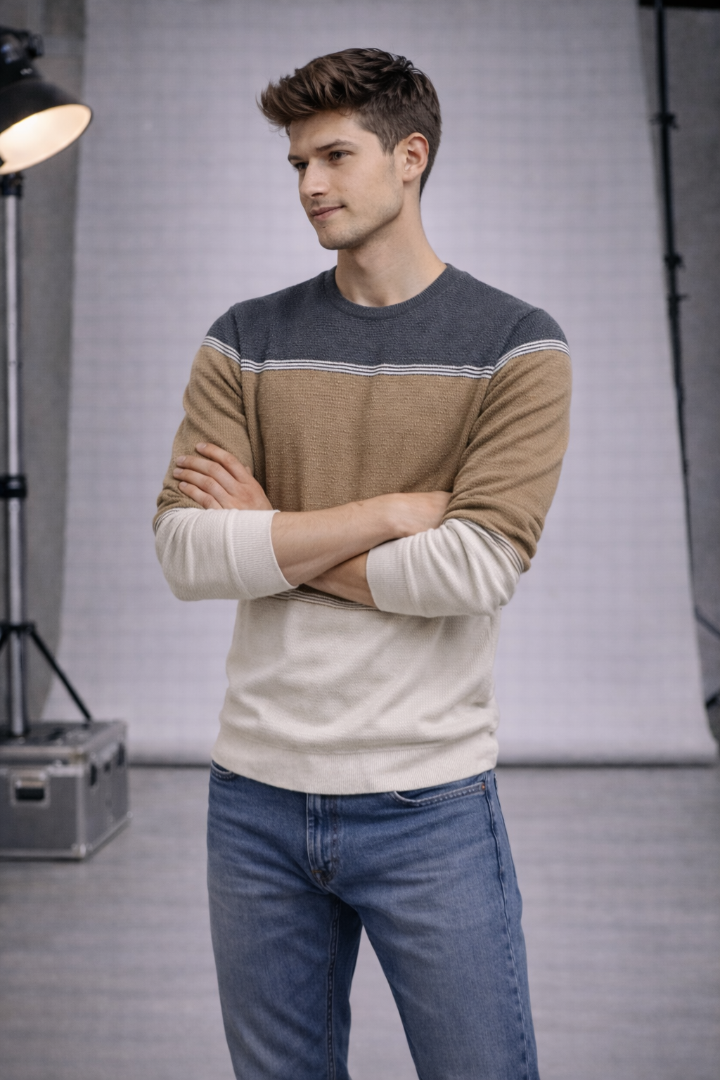 Auto Striper Cores Knitted Light Cream