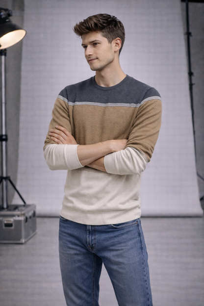Auto Striper Cores Knitted Light Cream