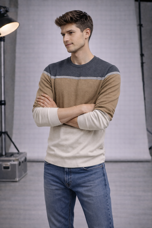 Auto Striper Cores Knitted Light Cream