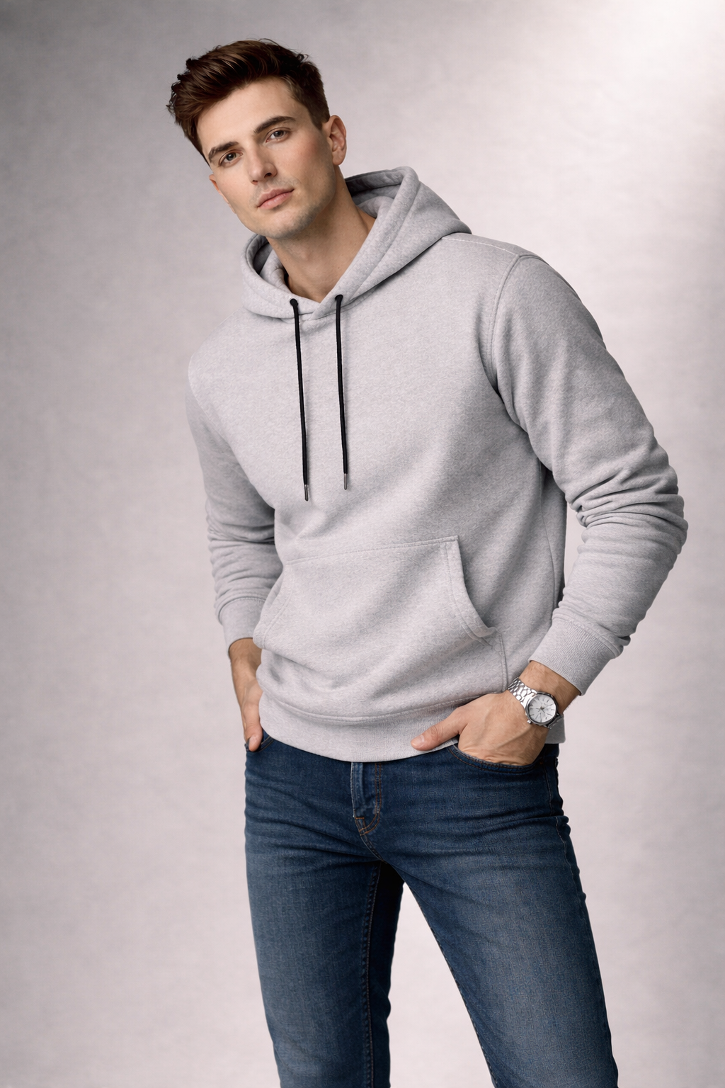 Plain Light Grey Hoodies