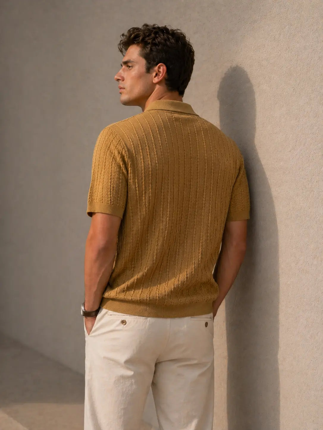 Zip Polo T -Shirt