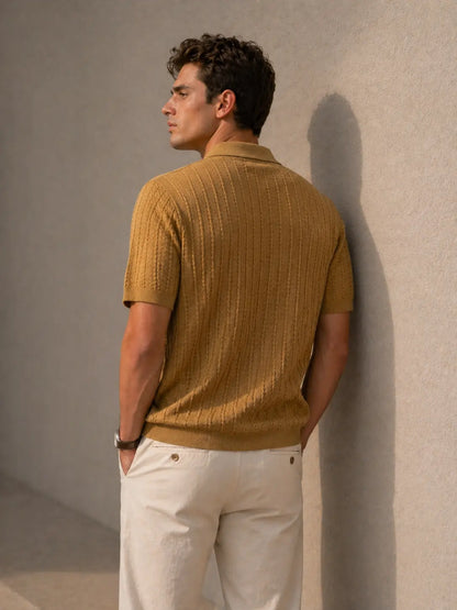 Zip Polo T -Shirt