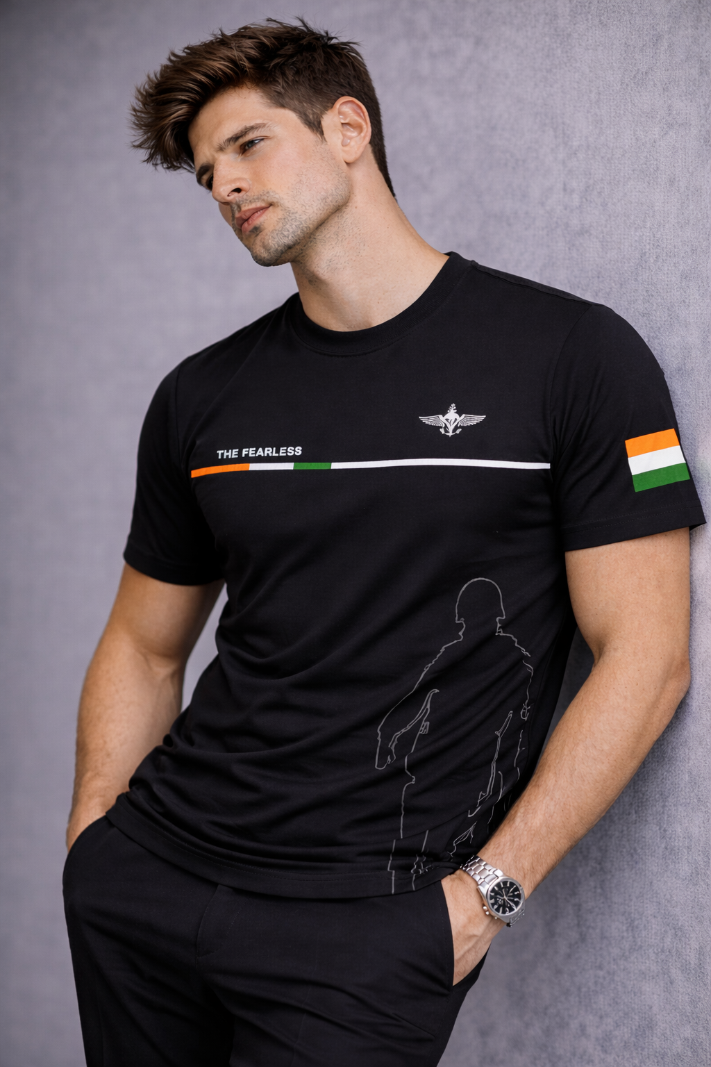 The Fearless Military-Inspired Graphic T-Shirt