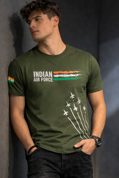Indian Air Force Patriotic Graphic Premium Cotton T-Shirt