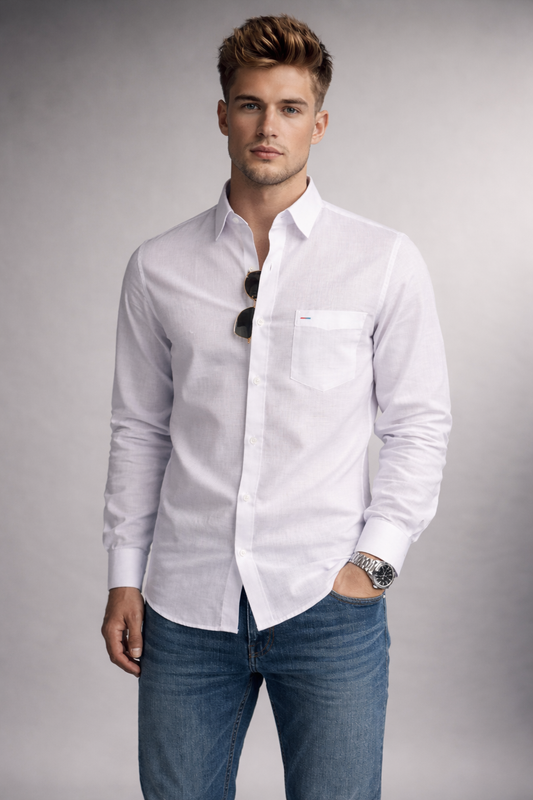 Premium Linen Shirt â€“ Classic White