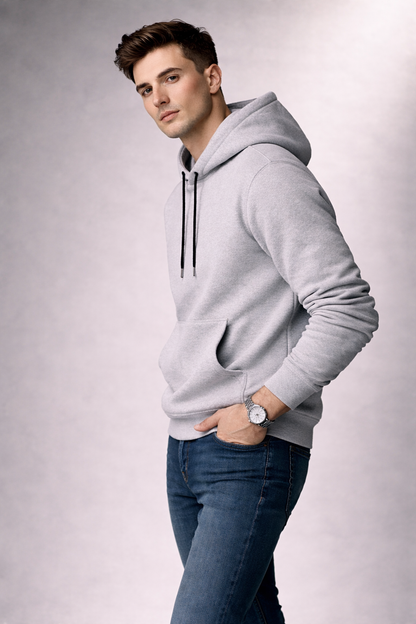 Plain Light Grey Hoodies