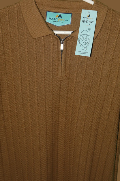 Zip Polo T -Shirt