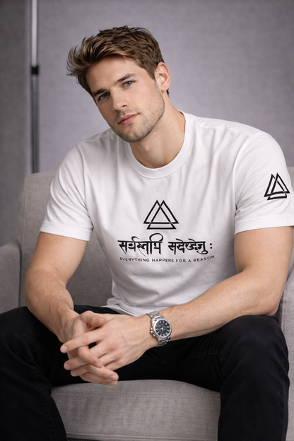Sanskrit Quote Graphic Premium Cotton T-Shirt