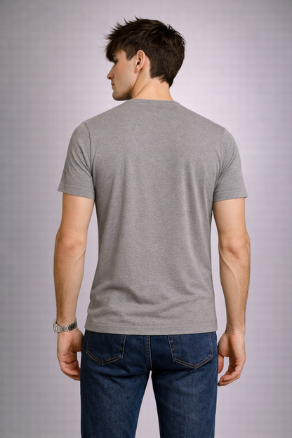 Plain Round Neck GRAY